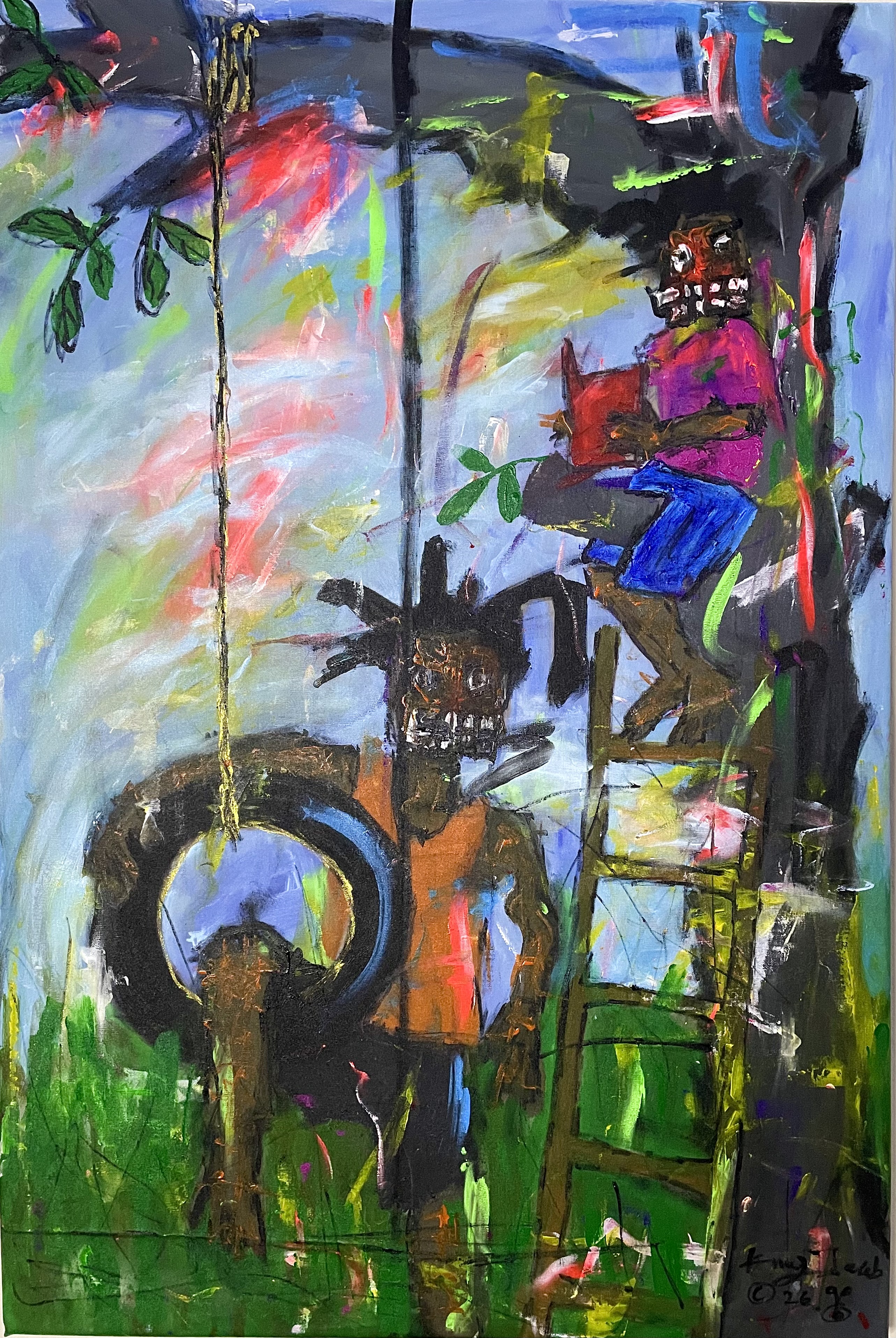 Swing at the avocado tree 
